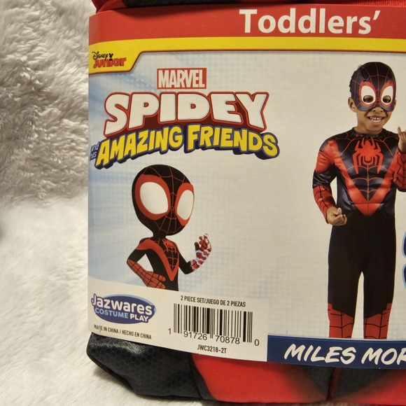Spidey And His Amazing Friends 2T Miles Morales Spiderman Costume - Picture 4 of 5